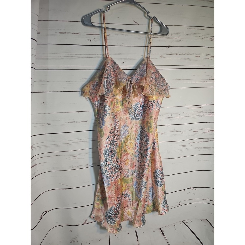Solange Multicolor Nightgown Short  A-line Satin Finish Size 18/20